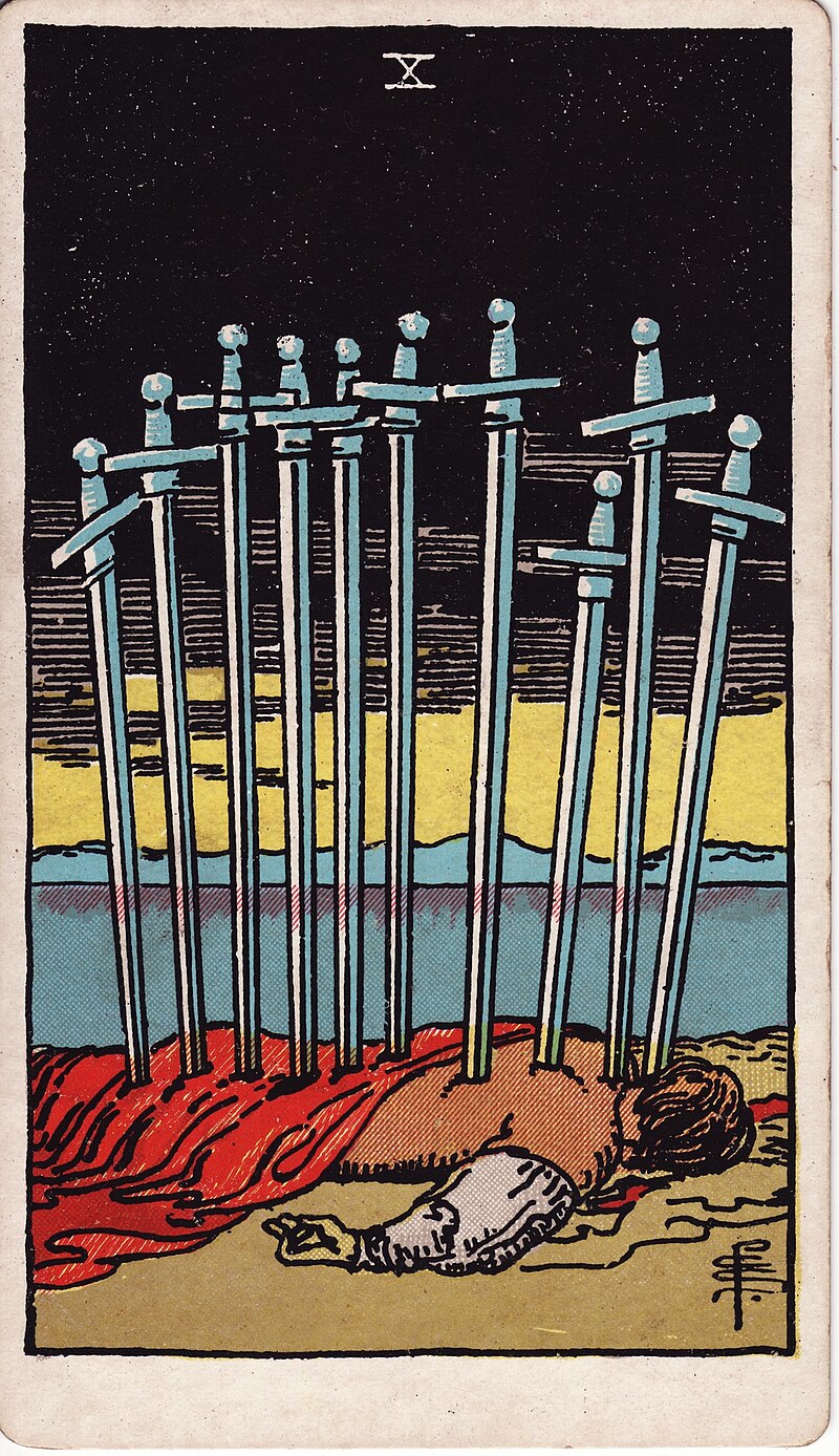 寶劍十 TEN OF SWORDS