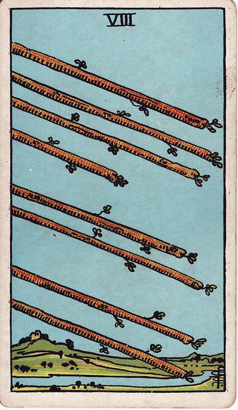 權杖八 EIGHT OF WANDS